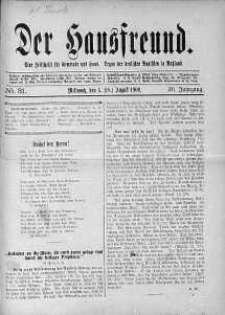 Der Hausfreund 5 sierpień 1909 nr 31