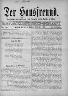 Der Hausfreund 23 wrzesień 1909 nr 38