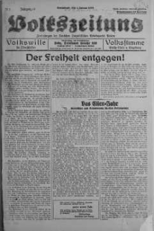 Volkszeitung 1 styczeń 1938 nr 1
