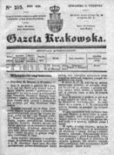 Gazeta Krakowska 1839, III, Nr 215