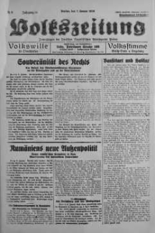 Volkszeitung 7 styczeń 1938 nr 6