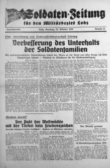 Soldaten = Zeitung der Schlesischen Armee 22 October 1939 nr 41