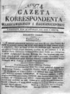 Gazeta Korrespondenta Warszawskiego i Zagranicznego 1830, Nr 274