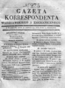 Gazeta Korrespondenta Warszawskiego i Zagranicznego 1830, Nr 275