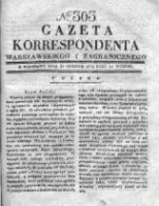 Gazeta Korrespondenta Warszawskiego i Zagranicznego 1830, Nr 303