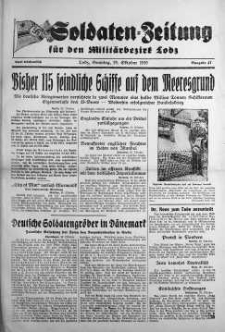 Soldaten = Zeitung der Schlesischen Armee 29 October 1939 nr 47