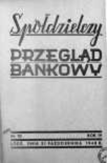 Spółdzielczy Przegląd Bankowy 1948, R.IV, Nr 10