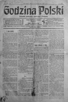 Godzina Polski : dziennik polityczny, społeczny i literacki 25 październik 1918 nr 292