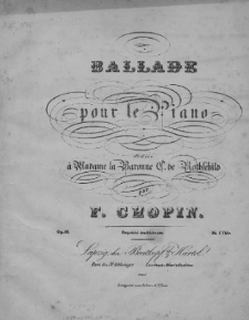Ballade pour le piano, Op. 52 f-moll
