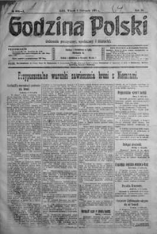 Godzina Polski : dziennik polityczny, społeczny i literacki 5 listopad 1918 nr 303 A