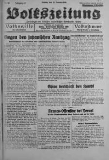Volkszeitung 21 styczeń 1938 nr 20