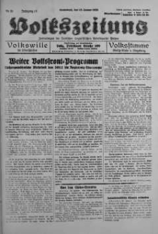 Volkszeitung 22 styczeń 1938 nr 21