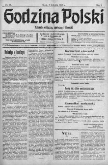 Godzina Polski : dziennik polityczny, społeczny i literacki 5 kwiecień 1916 nr 97