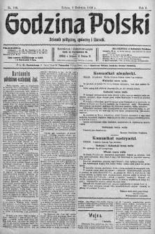 Godzina Polski : dziennik polityczny, społeczny i literacki 8 kwiecień 1916 nr 100
