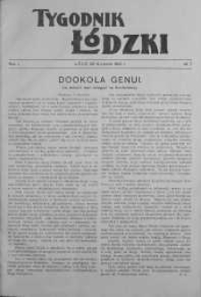 Tygodnik Łódzki 23 kwiecień R. 1. 1922 nr 7