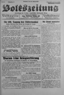 Volkszeitung 26 styczeń 1938 nr 25