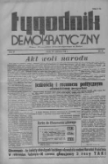 Tygodnik Demokratyczny. Organ Stronnictwa Demokratycznego w Łodzi, 1946, R. II, Nr 27