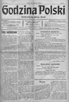 Godzina Polski : dziennik polityczny, społeczny i literacki 12 kwiecień 1916 nr 104