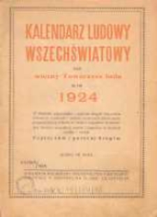 Kalendarz Ludowy Wszechświatowy czyli wierny towarzysz ludu. 1924