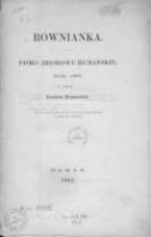 Równianka. Pismo zbiorowe humańskie. 1861