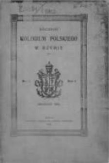 Roczniki Kolegium Polskiego w Rzymie. 1902. Nr 1