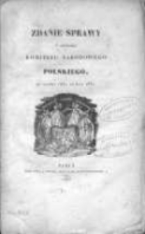 Zdanie Sprawy z Czynności Komitetu Narodowego Polskiego. 1831-1832