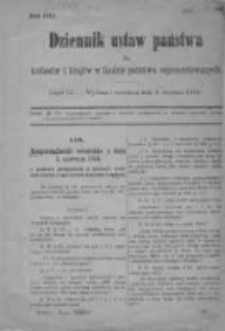 Dziennik Ustaw Państwa dla Królestw i Krajów w Radzie Państwa Reprezentowanych. 1914. Część LI