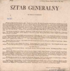 Sztab generalny : rozkaz dzienny : w Kwaterze Głowney Ulanowie Dnia 20. Maja 1809