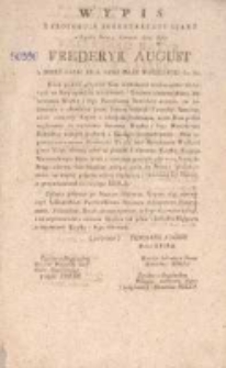 Wypis z protokułu Sekretaryatu Stanu w Lipsku Dnia 4 czerwca 1809. Roku