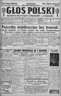 Głos Polski : dziennik polityczny, społeczny i literacki 8 kwiecień 1927 nr 97