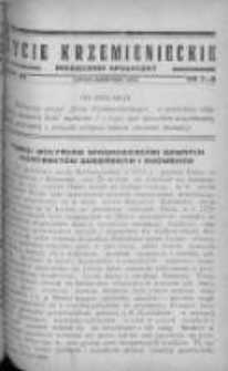 Życie Krzemienieckie. Miesięcznik Społeczny. 1934. Nr 7-8