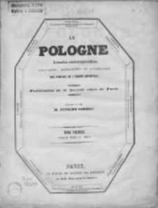 La Pologne. Annales contemporaines, politiques, religieuses et litteraires des peuples de l'Europe Orientale. 1848/49. Nr 1