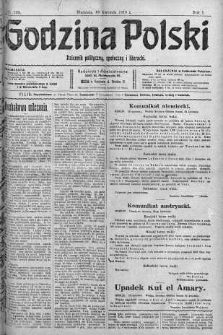 Godzina Polski : dziennik polityczny, społeczny i literacki 30 kwiecień 1916 nr 120