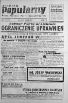 Kurier Popularny. Organ Polskiej Partii Socjalistycznej 1947, IV, Nr 288