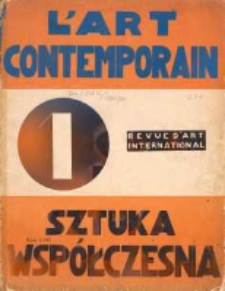L'Art Contemporain : revue d'art international = Sztuka współczesna. 1929 nr 1