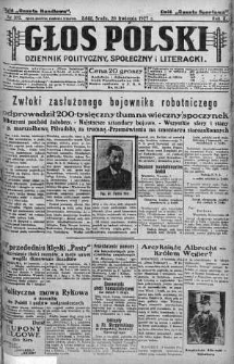Głos Polski : dziennik polityczny, społeczny i literacki 20 kwiecień 1927 nr 107