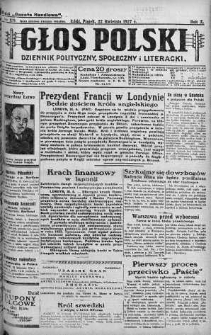 Głos Polski : dziennik polityczny, społeczny i literacki 22 kwiecień 1927 nr 109