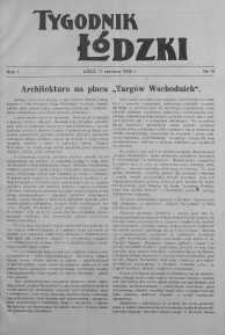 Tygodnik Łódzki 11 czerwiec R. 1. 1922 nr 14