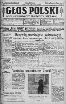 Głos Polski : dziennik polityczny, społeczny i literacki 23 kwiecień 1927 nr 110