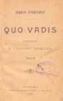 Quo vadis : powieść z czasów Nerona, T. II