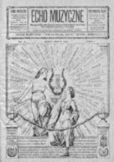 Echo Muzyczne. Miesięcznik poświęcony muzyce kościelnej i świeckiej oraz zespołom muzycznym i teatralnym.1926. Nr 3