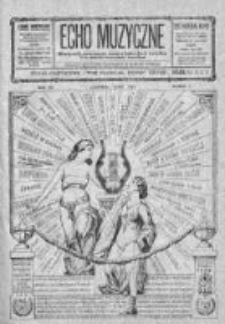 Echo Muzyczne. Miesięcznik poświęcony muzyce kościelnej i świeckiej oraz zespołom muzycznym i teatralnym.1926. Nr 6
