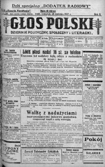 Głos Polski : dziennik polityczny, społeczny i literacki 28 kwiecień 1927 nr 115