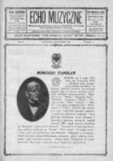 Echo Muzyczne. Miesięcznik poświęcony muzyce kościelnej i świeckiej oraz zespołom muzycznym i teatralnym.1928. Nr 9