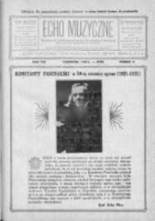 Echo Muzyczne. Miesięcznik poświęcony muzyce kościelnej i świeckiej oraz zespołom muzycznym i teatralnym.1931. Nr 6