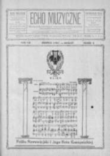 Echo Muzyczne. Miesięcznik poświęcony muzyce kościelnej i świeckiej oraz zespołom muzycznym i teatralnym.1931. Nr 8