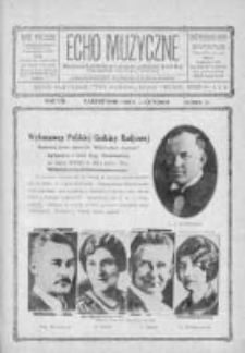 Echo Muzyczne. Miesięcznik poświęcony muzyce kościelnej i świeckiej oraz zespołom muzycznym i teatralnym.1931. Nr 10
