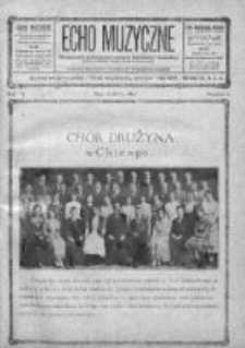 Echo Muzyczne. Miesięcznik poświęcony muzyce kościelnej i świeckiej oraz zespołom muzycznym i teatralnym.1932. Nr 5