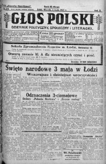 Głos Polski : dziennik polityczny, społeczny i literacki 3 maj 1927 nr 120