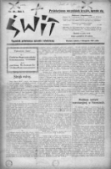 Świt : tygodnik poświęcony sprawie robotniczej 1919, nr 20